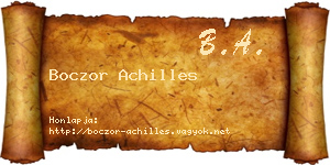 Boczor Achilles névjegykártya